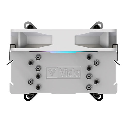 Vida Boreas White ARGB Heatsink & Fan, Intel/AMD, 2000RPM Hydraulic Fan, 6 Copper Heatpipes, 220W TDP *ARGB and Optional Plain Fans Included*-3