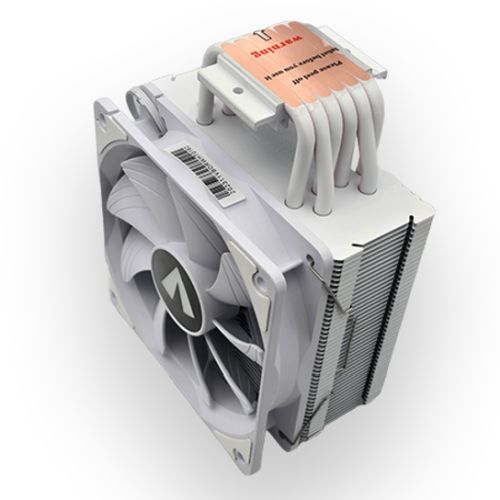 Vida Boreas White ARGB Heatsink & Fan, Intel/AMD, 2000RPM Hydraulic Fan, 6 Copper Heatpipes, 220W TDP *ARGB and Optional Plain Fans Included*-5