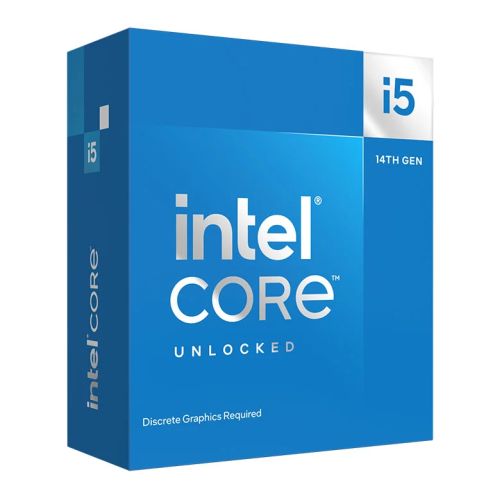 Intel Core i5-14600KF, CPU, 1700, 3.5 GHz (5.3 Turbo), 14-Core, 125W (181W Turbo), 10nm, 24MB Cache, Overclockable, Raptor Lake Refresh, No Graphics, NO HEATSINK/FAN-0