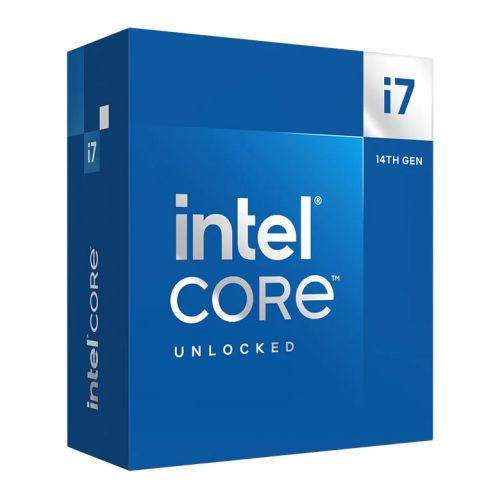 Intel Core i7-14700K CPU, 1700, 3.4 GHz (5.6 Turbo), 20-Core, 125W (253W Turbo), 10nm, 33MB Cache, Overclockable, Raptor Lake Refresh, NO HEATSINK/FAN-0