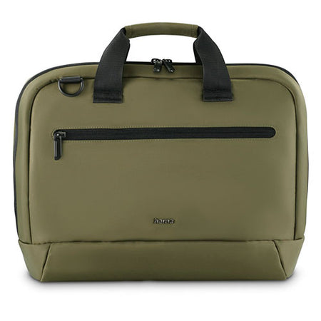 Hama Ultra Lightweight Laptop Bag, Up to 16.2", Padded Compartment, Front Pocket, Trolley Strap, Water-Repellent, Eco-Friendly, Olive Green-0