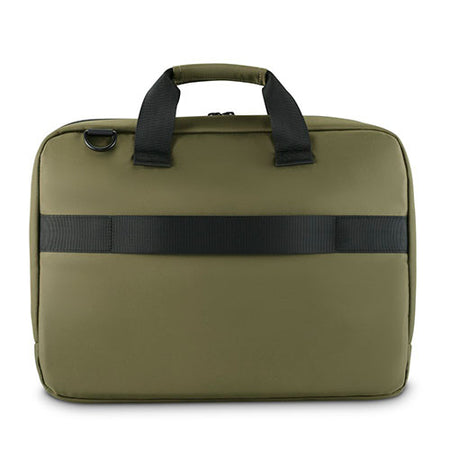 Hama Ultra Lightweight Laptop Bag, Up to 16.2", Padded Compartment, Front Pocket, Trolley Strap, Water-Repellent, Eco-Friendly, Olive Green-2