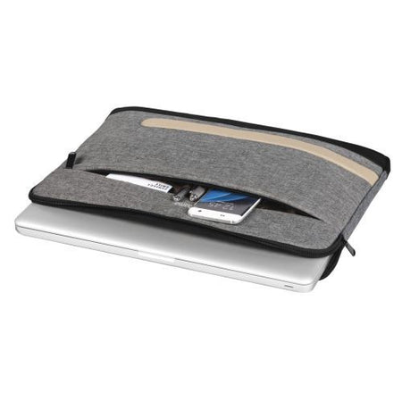 Hama Terra Laptop Sleeve, Up to 13.3", Padded Compartment, Front Pocket, Grey-2