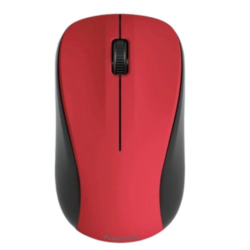 Hama MW-300 V2 Wireless Optical Mouse, 3 Buttons, Quiet, Ambidextrous, Red/Black-0