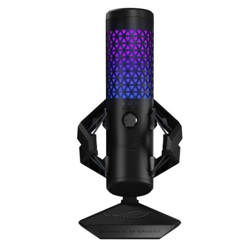 Asus ROG Carnyx USB Gaming Microphone, Studio-Grade 25mm Condenser, 192kHz/24-bit, High-Pass Filter, Pop Filter, Metal Mount, RGB Lighting, Black-0