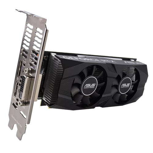 Asus DUAL RTX3050 LP BRK OC, 6GB DDR6, DVI, HDMI, DP, 1537MHz Clock, Overclocked, Low Profile (Bracket Included)-2