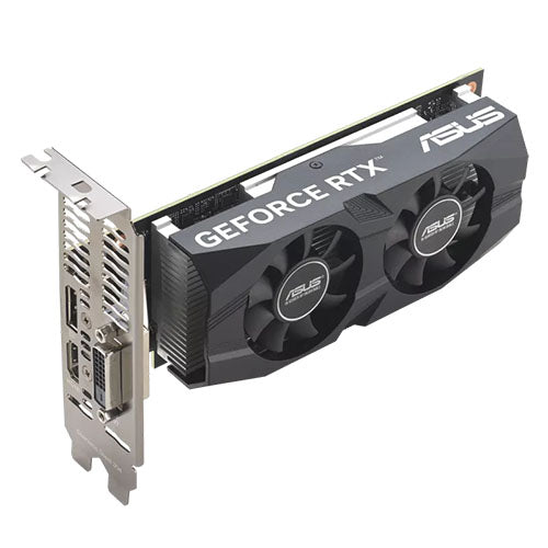 Asus DUAL RTX3050 LP BRK OC, 6GB DDR6, DVI, HDMI, DP, 1537MHz Clock, Overclocked, Low Profile (Bracket Included)-3