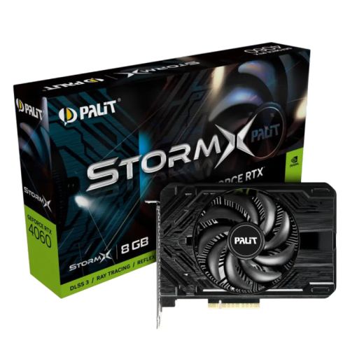 Palit RTX4060 StormX, PCIe4, 8GB DDR6, HDMI, 3 DP, 2460MHz Clock, Compact Design-4