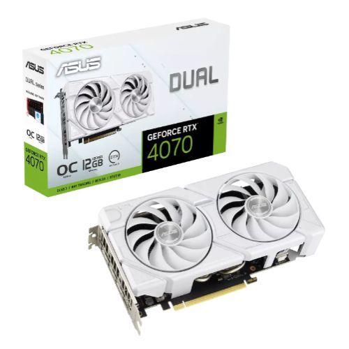 Asus DUAL RTX4070 EVO White OC, PCIe4, 12GB DDR6X, HDMI, 3 DP, 2550MHz Clock, Overclocked-5