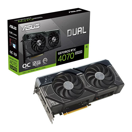 Asus DUAL RTX4070 SUPER OC, PCIe4, 12GB DDR6X, HDMI, 3 DP, 2550MHz Clock, Overclocked-3
