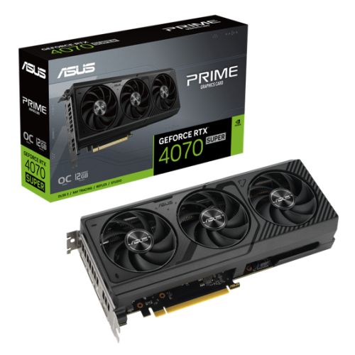 Asus Prime RTX4070 SUPER OC, 12GB DDR6X, HDMI, 3 DP, 2550MHz Clock, Overclocked, Compact 2.5 Slot Design-5