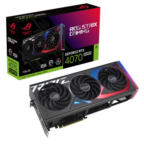 Asus ROG STRIX RTX4070 SUPER, PCIe4, 12GB DDR6X, 2 HDMI, 3 DP, 2505MHz Clock, RGB Lighting-5