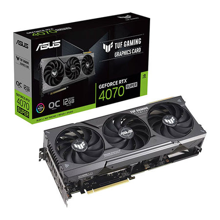 Asus TUF GAMING RTX4070 SUPER OC, PCIe4, 12GB DDR6X, HDMI, 3 DP, 2595MHz Clock, RGB Lighting, Overclocked-3