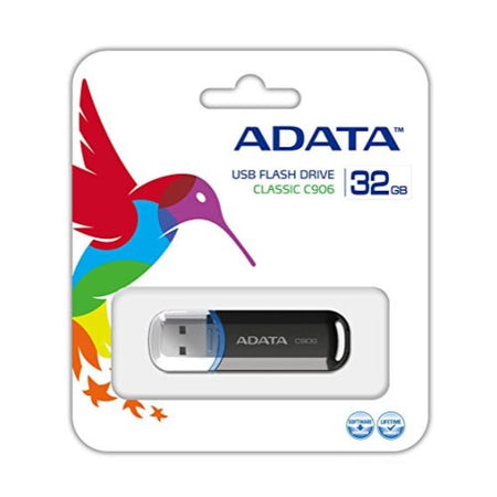 ADATA 32GB C906 USB 2.0 Memory Pen, Compact, Black & Blue-2