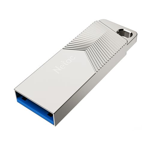 Netac 32GB UM1 USB 3.2 Memory Pen, Zinc Alloy Casing, Key Ring, Pearl Nickel Colour-1