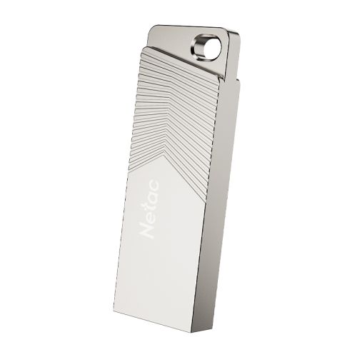 Netac 32GB UM1 USB 3.2 Memory Pen, Zinc Alloy Casing, Key Ring, Pearl Nickel Colour-2