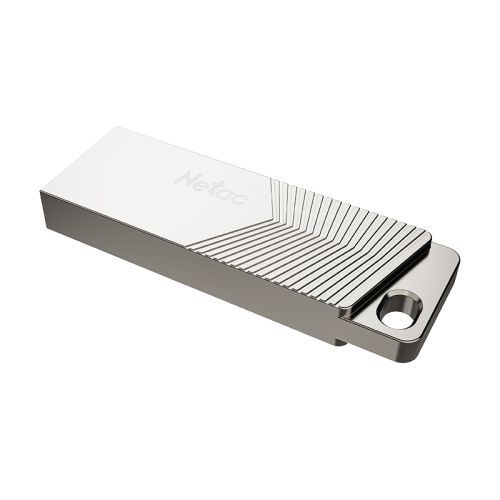 Netac 32GB UM1 USB 3.2 Memory Pen, Zinc Alloy Casing, Key Ring, Pearl Nickel Colour-3