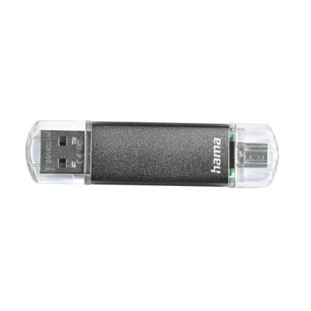 Hama Laeta Twin 16GB USB 2.0/Micro USB Memory Pen, OTG, Aluminium Casing, Grey-2