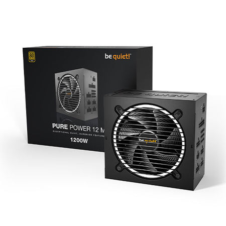 Be Quiet! 1200W Pure Power 12 M PSU, Fully Modular, Rifle Bearing Fan, 80+ Gold, ATX 3.0, PCIe 5.0, Dual Rail-3