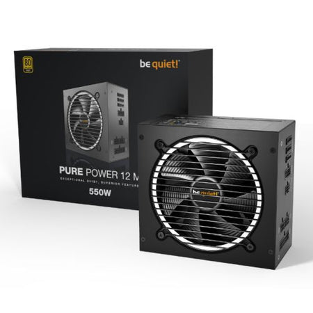 Be Quiet! 550W Pure Power 12 M PSU, Fully Modular, Rifle Bearing Fan, 80+ Gold, ATX 3.0, PCIe 5.0, Dual Rail-3