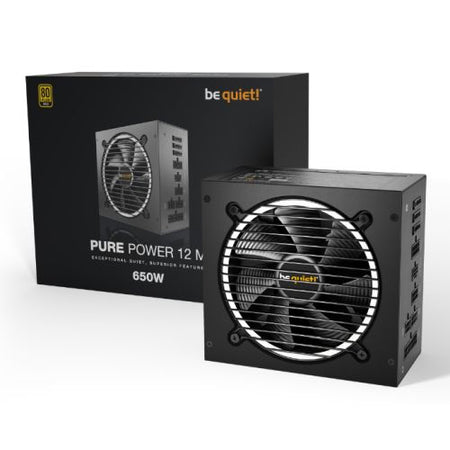 Be Quiet! 650W Pure Power 12 M PSU, Fully Modular, Rifle Bearing Fan, 80+ Gold, ATX 3.0, PCIe 5.0, Dual Rail-3