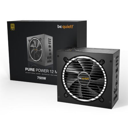 Be Quiet! 750W Pure Power 12 M PSU, Fully Modular, Rifle Bearing Fan, 80+ Gold, ATX 3.0, PCIe 5.0, Dual Rail-3