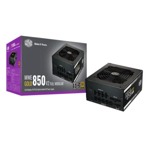 Cooler Master 850W MWE Gold V2 ATX 3.0 PSU, Fully Modular, HDB Bearing Fan, 80+ Gold, PCIe 5.0-5