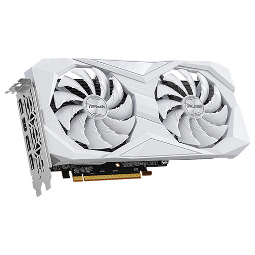 Asrock RX6600 Challenger White  8GB, 8GB GDDR6, HDMI, 3 DP, 2491MHz Clock, 0dB Cooling-2