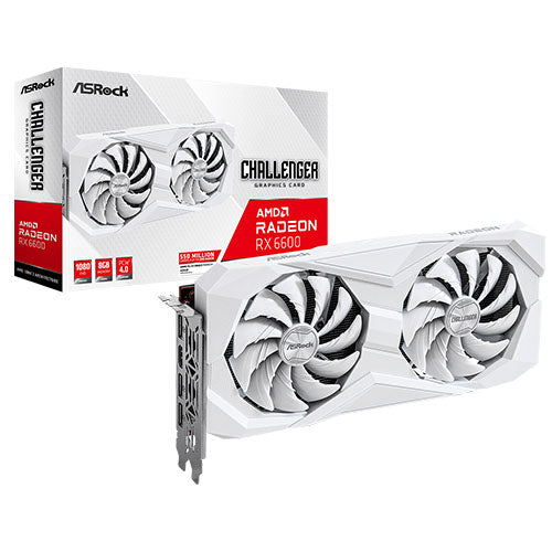 Asrock RX6600 Challenger White  8GB, 8GB GDDR6, HDMI, 3 DP, 2491MHz Clock, 0dB Cooling-5