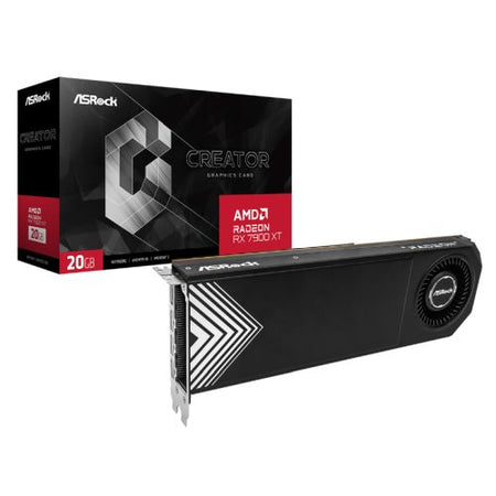 Asrock RX7900 XT Creator, PCIe4, 20GB DDR6, HDMI, 3 DP, 2395MHz Clock, 12V-2x6 Power, 2-Slot-3