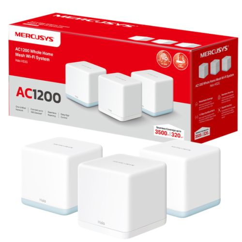 Mercusys (HALO H1200G 3-Pack) AC1200 Whole-Home Mesh Wi-Fi System, Dual Band, AP Mode-2