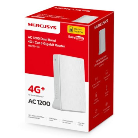 Mercusys (MB230-4G) 4G+ Cat6 AC1200 Wireless Dual Band Gigabit Router, Dual Band, Connect up to 64 Devices, Wi-Fi Router Mode-2