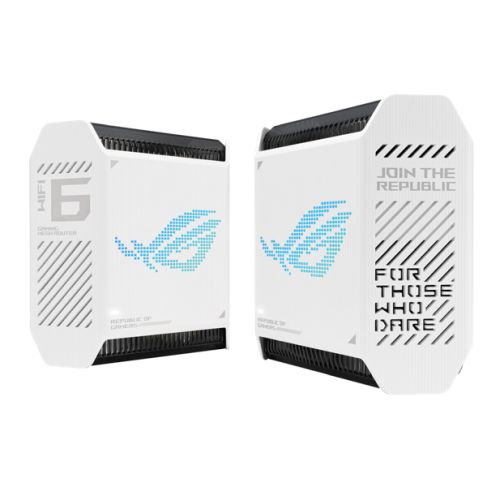 Asus (GT6 1-Pack White) ROG Rapture AX10000 Tri-Band Gaming Mesh Wi-Fi 6 System, 2.5G LAN, AiMesh, RangeBoost Plus, AiProtection Pro, RGB-0