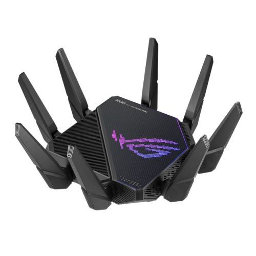 ASUS (GT-AX11000 PRO) ROG Rapture AX11000 Wireless Tri-Band Wi-Fi 6 Gaming Router, 10G LAN, 2.5G WAN, AiMesh, RangeBoost Plus, RGB-0