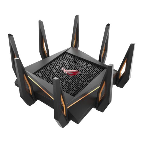 Asus (GT-AX11000) ROG Rapture AX11000 Wireless Tri-Band Gaming Wi-Fi 6 Router, 802.11ax, Quad Core CPU, AiMesh, RGB-0