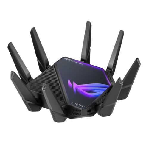 ASUS (GT-AXE16000) ROG Rapture AXE16000 Wi-Fi 6E Quad-Band Gaming Router, 6GHz Band, Dual 10G LAN, 2.5G WAN, AiMesh, VPN Fusion, RGB-0