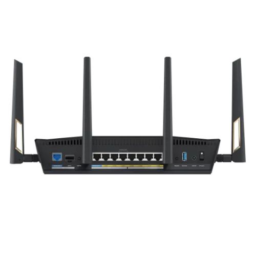 Asus (RT-BE88U) BE7200 Dual Band Wi-Fi 7 AiMesh Extendable Performance Router, 2x 10G Ports, 2.5G Ports, 4K-QAM, MLO, AiMesh-3