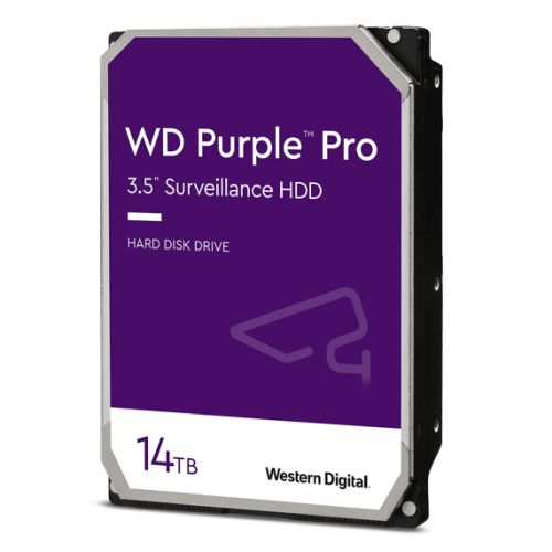 WD 3.5", 14TB, SATA3, Purple Pro Surveillance Hard Drive, 7200RPM, 512MB Cache, OEM-0