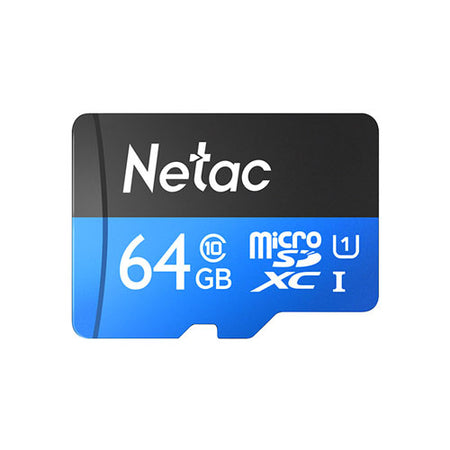 Netac P500 64GB MicroSDXC Card with SD Adapter, UHS-I Class 10, U1, 90MB/s-1