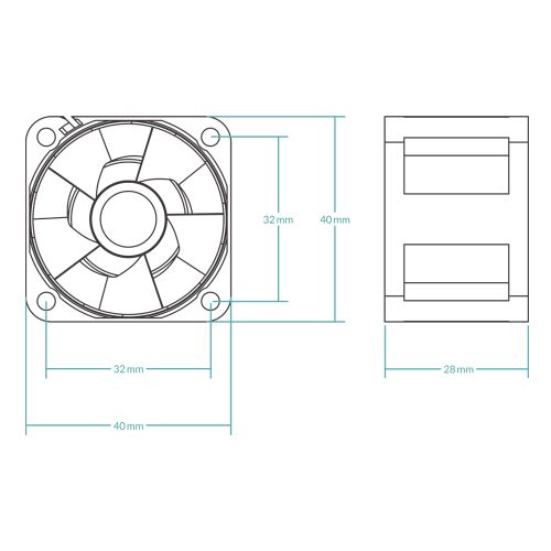 Arctic S4028-6K 4cm PWM Server Fan for Continuous Operation, Black, Dual Ball Bearing, 250-6000 RPM-3