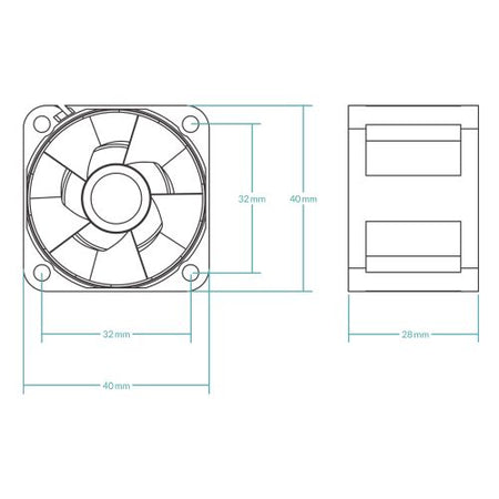 Arctic S4028-6K 4cm PWM Server Fan for Continuous Operation, Black, Dual Ball Bearing, 250-6000 RPM-3