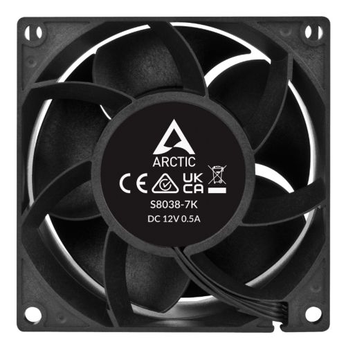 Arctic S8038-7K 8cm PWM Server Fans (4 Pack), Continuous Operation, Dual Ball Bearing, 500-7000 RPM-3