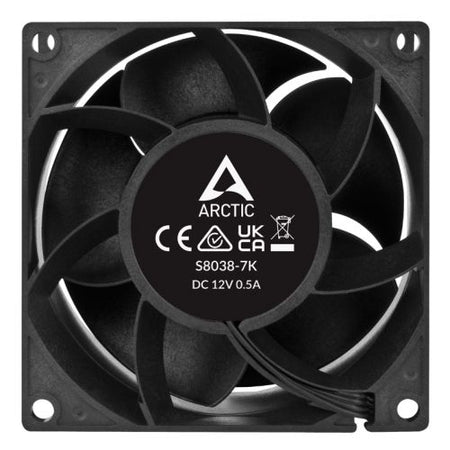 Arctic S8038-7K 8cm PWM Server Fans (4 Pack), Continuous Operation, Dual Ball Bearing, 500-7000 RPM-3