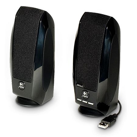 Logitech S150 2.0 Digital Speaker System, 5W RMS, Black, USB, Brown Box-0