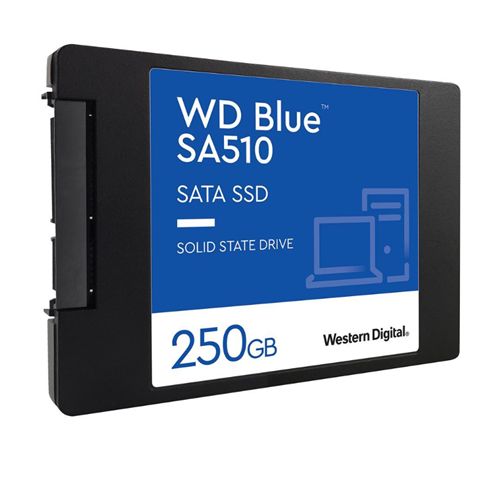 WD 250GB Blue SA510 G3 SSD, 2.5", SATA3, R/W 555/440 MB/s, 80K/78K IOPS, 7mm-0