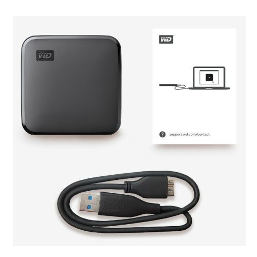 WD Elements SE 2TB Pocket Size External SSD, USB 3.2 Gen1 Type-A, Drop Resistance, Black-4