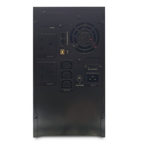 Armour 3000VA UPS, 2400W, LCD Display, 2x UK Plug, 2x RJ45, 3x IEC, USB, Brown Box-1