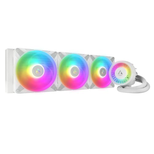 Arctic Liquid Freezer III A-RGB 420mm Liquid CPU Cooler, P14 PWM PST ARGB Fans & ARGB PWM Controlled Pump, White-0