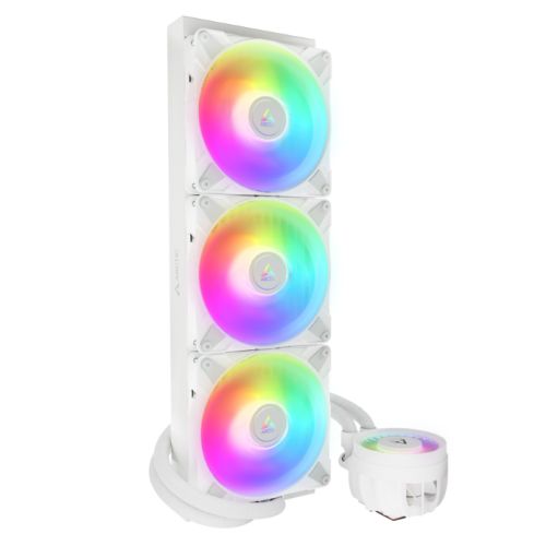 Arctic Liquid Freezer III A-RGB 420mm Liquid CPU Cooler, P14 PWM PST ARGB Fans & ARGB PWM Controlled Pump, White-1