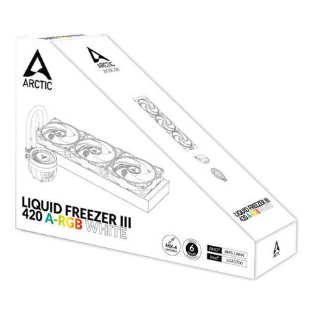 Arctic Liquid Freezer III A-RGB 420mm Liquid CPU Cooler, P14 PWM PST ARGB Fans & ARGB PWM Controlled Pump, White-5